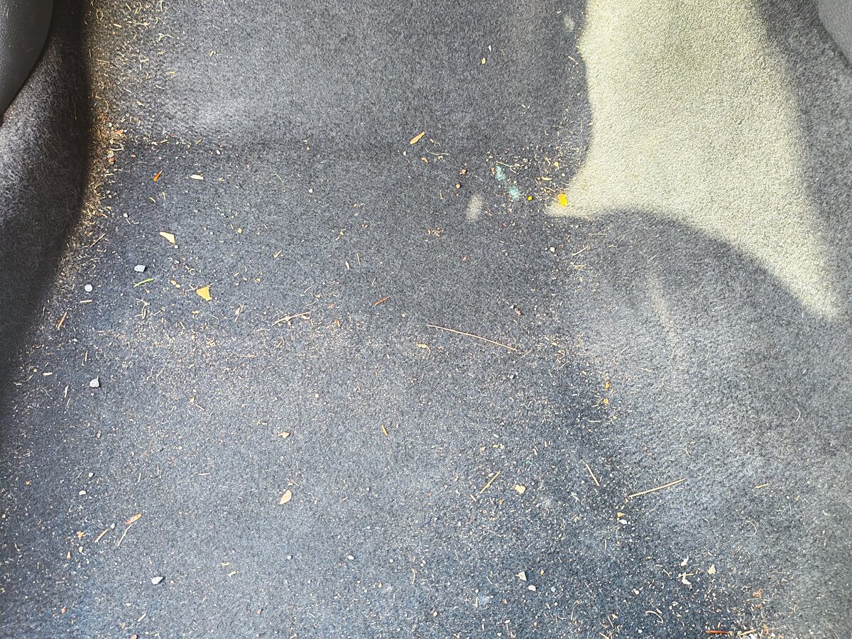 Footwell before cleaning